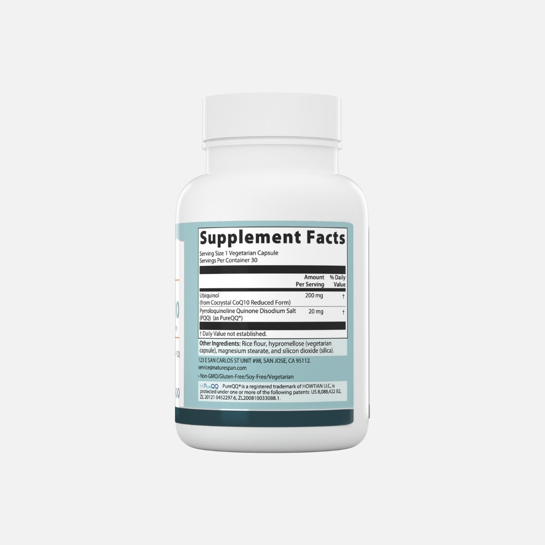 辅酶Q10 泛醇 200mg + PQQ 3
