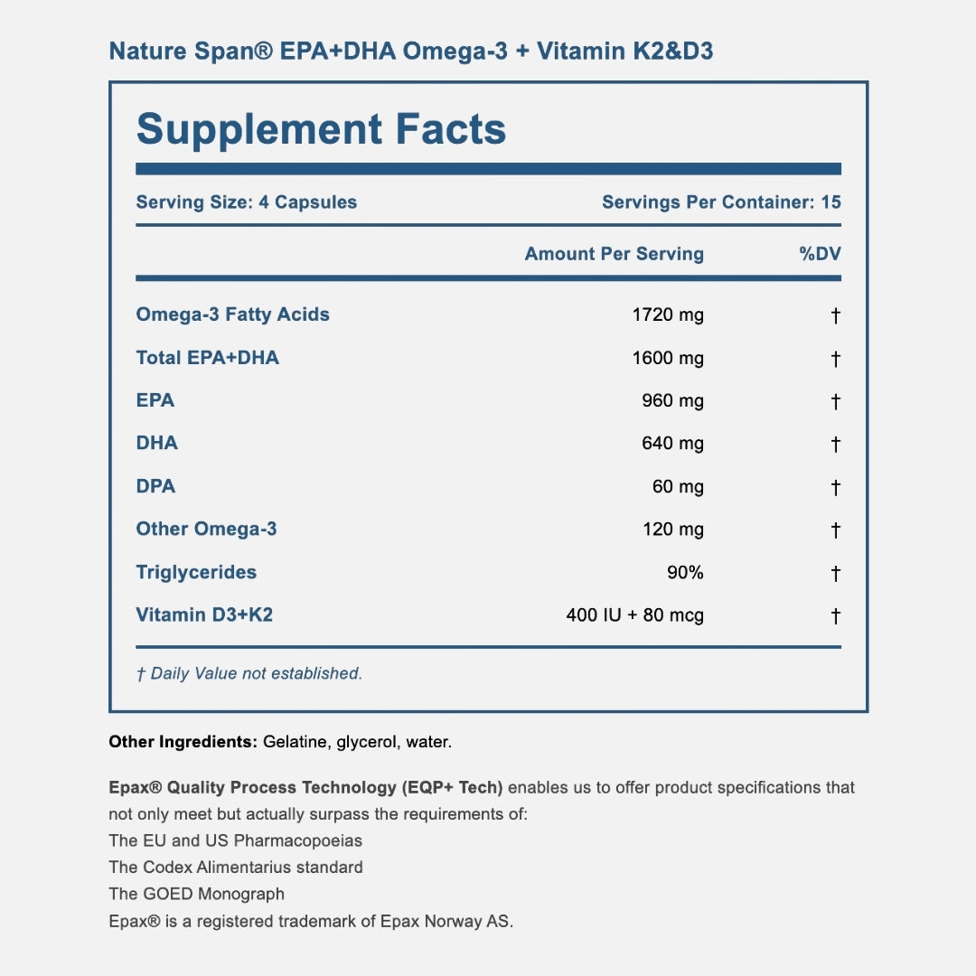 EPA+DHA Omega-3 + 维生素 K2 与 D3 5